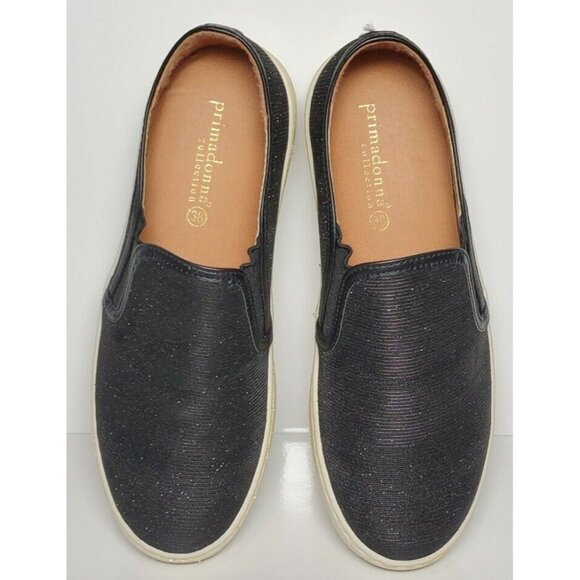 PRIMADONNA COLLECTION WOMEN BLACK SPARKLE SIZE EURO 38 SLIP ON NEW / BOX 44038 - Picture 4 of 12